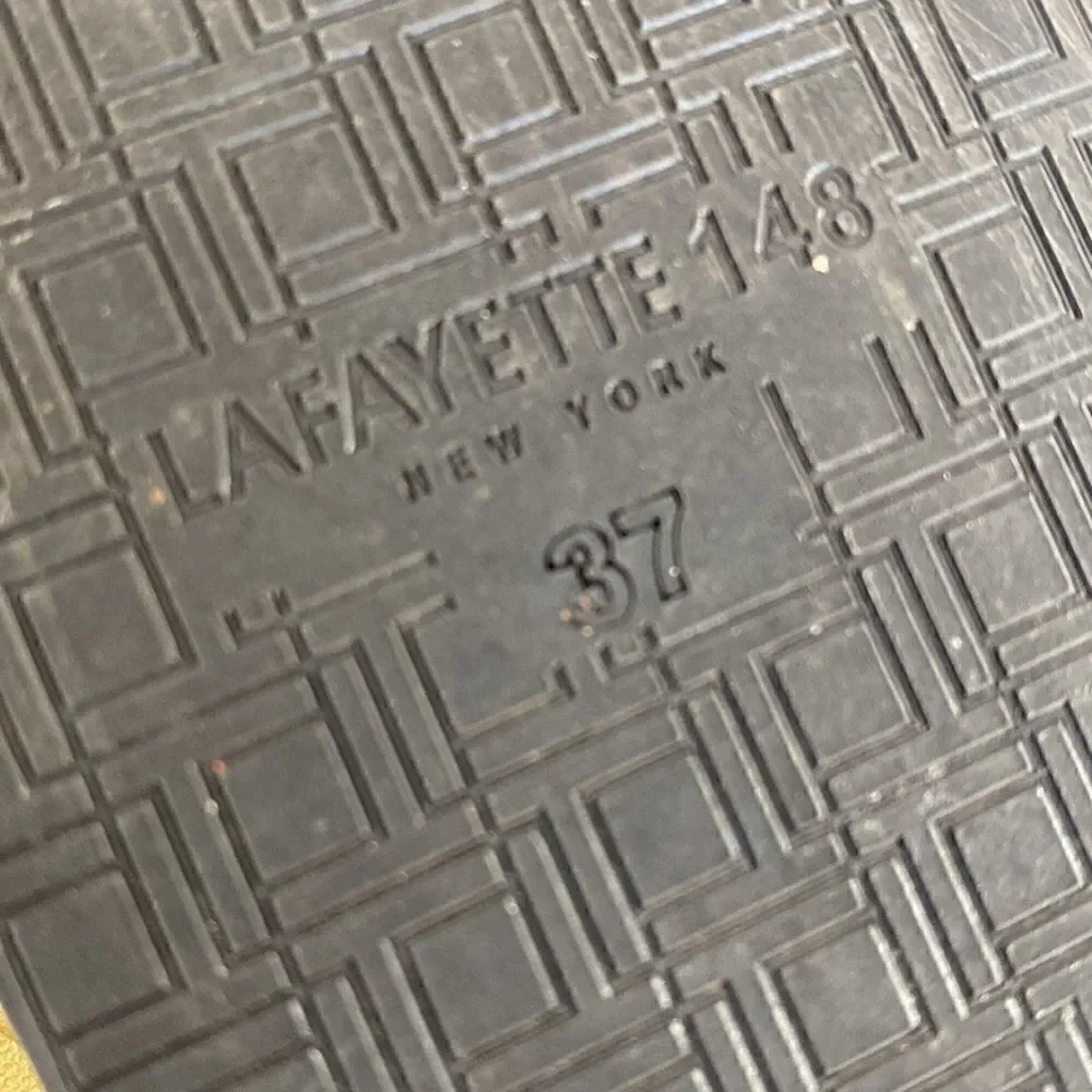 Gold Leather Criss Cross Slides By Lafayette 148 New York